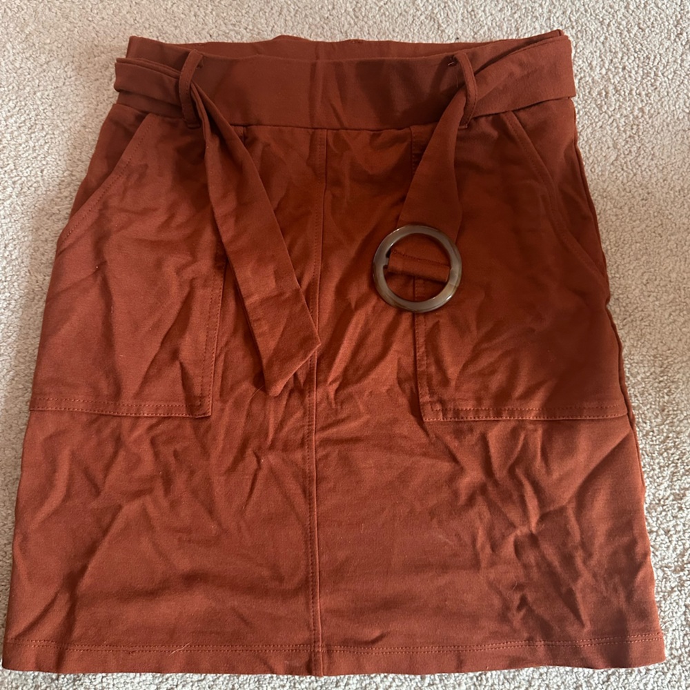 Orange Altard State Belted Skirt